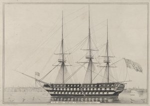 米国船ノースカロライナ、102 砲、1843 年、1843 年。
