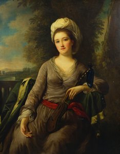 ウェルズ夫人と思われる女性の肖像画