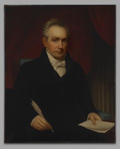 名誉あるロジャー・ミノット・シャーマン (1773-1844), B. A. 1792, M. A. 1795, LL.D. 1829年、（1840年の彼の初期の肖像画の後にコピー） 作： Nathaniel Jocelyn