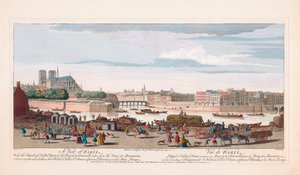 1700-luvun näkymä Pariisista, Ranskasta (kaiverrus) 作： Nathaniel Parr