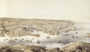 1848年に出版されたデイウントソンの彫刻が施された1848年のセバストポル