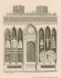 初期の英国スタイルの店頭デザイン 作： Nathaniel Whittock