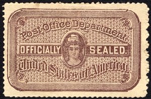 郵便局のシール、1889 年。 作： National Bank Note Company