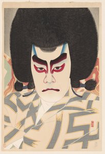 なるかみ 市川左團次 36 のさまざまな役割の俳優のポートレート (シリーズ タイトル) 作： Natori Shunsen