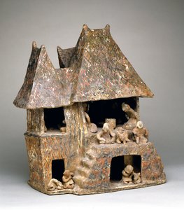 プラットフォーム上の家（陶器） 作： Nayarit