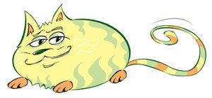 曲がりくねった猫 - 似顔絵 作： Neale Osborne
