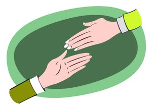 救いの手-ビジネスの寓意のイラスト 作： Neale Osborne