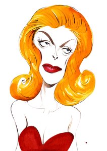 ジュリー・ロンドン アメリカの歌手、女優 (1926-2000)。 カラー似顔絵、2015 作： Neale Osborne