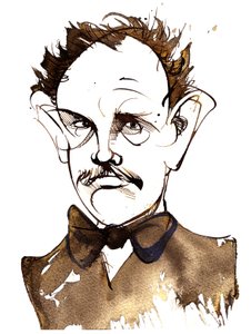 リヒャルト・シュトラウス、ドイツの作曲家、指揮者 (1864-1949)。 似顔絵 作： Neale Osborne