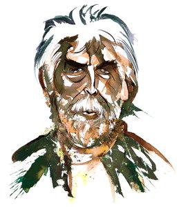 ハリソン・バートウィスル卿-色の似顔絵 作： Neale Osborne