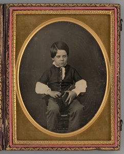 座っている少年の無題の肖像、1853年。 作： Nelson