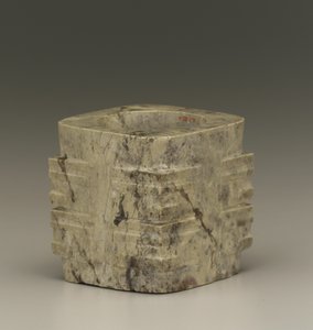 短管（cong）太湖地域、Liangzhu文化、紀元前3300-2250年（翡翠） 作： Neolithic Period Chinese School