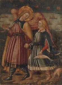大天使ラファエルとトビアス、おそらく1457〜63年。 作： Neri di Bicci