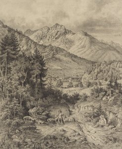 Alpenlandschaft mit Staffage 作： Leopold Blonder