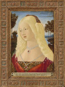 女性の肖像、c。 1485年。 作： Neroccio de Landi