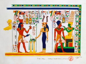 1841年、エジプト、エルカブの壁画 作： Nestor l