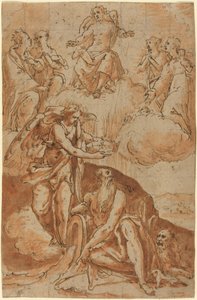 聖ジェローム(?) 作： Netherlandish 16th Century