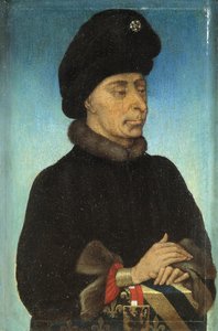 15世紀半ばのブルゴーニュ公ジョンフィアレスジョンの肖像。 作： Netherlandish Master