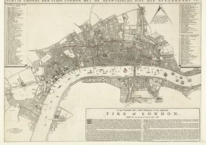 その嘆かわしいロンドン大火の簡単な説明を備えた真のPourtraict、12に落ちた 作： Netherlandish School