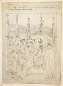 コットン ジュリアス E. IV、アート。 6、「ビーチャムのページェント」、1483年頃（ベラムにインク） 作： Netherlandish School