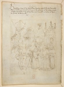 コットン ジュリアス E. IV、アート。 6、「ビーチャムのページェント」、1483年頃（ベラムにインク） 作： Netherlandish School