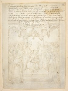コットン ジュリアス E. IV、アート。 6、「ビーチャムのページェント」、1483年頃（ベラムにインク） 作： Netherlandish School