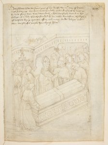 コットン ジュリアス E. IV、アート。 6、「ビーチャムのページェント」、1483年頃（ベラムにインク） 作： Netherlandish School