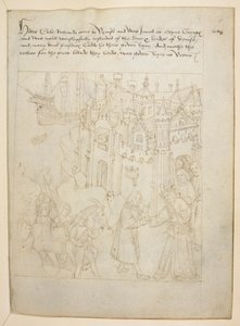 コットン ジュリアス E. IV、アート。 6、「ビーチャムのページェント」、1483年頃（ベラムにインク） 作： Netherlandish School