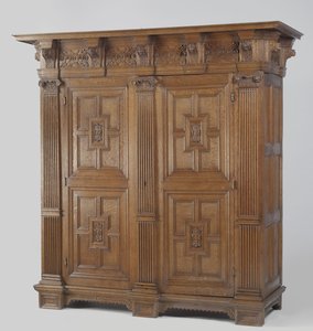 イオニア式円柱のカップボード 作： Netherlandish School