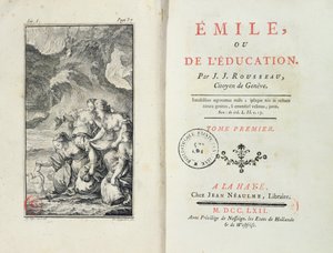ジャン=ジャック・ルソー作「エミールの口絵」、1762