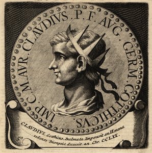 ローマ皇帝クラウディウス2世の肖像。 作： Netherlandish School