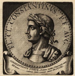 ローマ皇帝コンスタンティヌス2世の肖像。 作： Netherlandish School