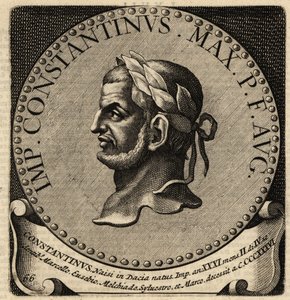 ローマ皇帝コンスタンティヌス大帝の肖像。 作： Netherlandish School
