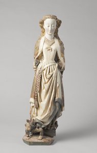 クードウォーターのマスターによる聖バーバラ像 1470年頃（ウォールナット材 作： Netherlandish School