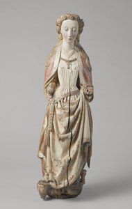 アレクサンドリアの聖カタリナ（ミースター・ヴァン・クードウォーター作）1470年頃（ウォールナット材 作： Netherlandish School