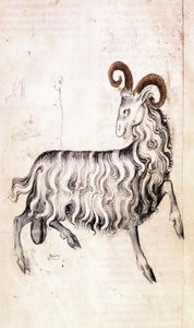 Sloane 3983 f3v 星座 山羊座 (ベラム) 作： Netherlandish School