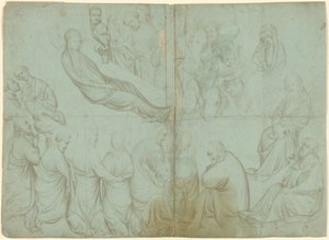 処女の死、c。 1390年。 作： Netherlandish School