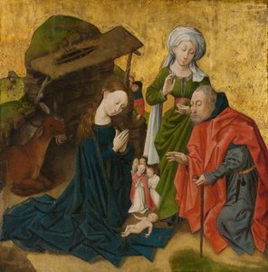 キリスト降誕、1460年頃（木の上の油、金の地） 作： Netherlandish School