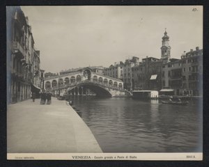 ヴェネツィアのリアルト橋の眺め ヴェネツィア - Canale grande e Ponte di Rialto (オブジェクトのタイトル) 作： Neue Photographische Gesellschaft