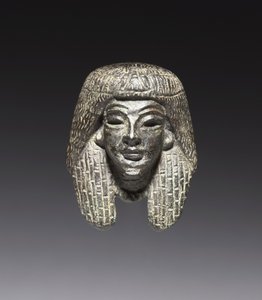 「Shawabtyバンドル」からのブロンズマウント：頭、18世紀後半から19世紀初頭、紀元前1336-1256年頃 作： New Kingdom Egyptian