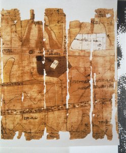 トリノの地図の切れ端 作： New Kingdom Egyptian