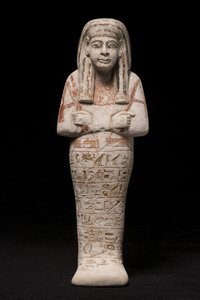 ラーメスサイド時代のウィアという女性のためのウシャブティ（石灰岩） 作： New Kingdom Egyptian