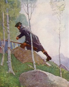 ロバート・ルイス・スティーブンソン著「Kidnapped」のイラスト（カラーリトグラフ 作： Newell Convers (after) Wyeth