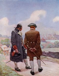 ロバート・ルイス・スティーブンソン著「Kidnapped」のイラスト（カラーリトグラフ 作： Newell Convers (after) Wyeth