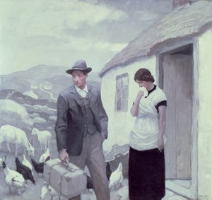 彼の父の息子（キャンバスに油彩） 作： Newell Convers Wyeth