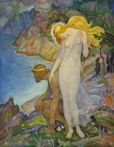 オデュッセウスとカリプソ 作： Newell Convers Wyeth