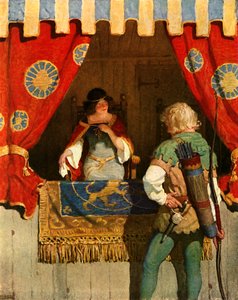 ロビンとメイドマリアンの出会い 作： Newell Convers Wyeth