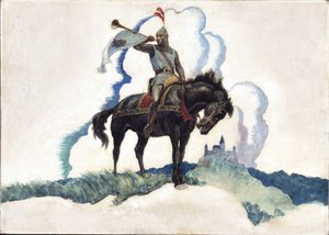 王のヘラルド、1940（ルネサンスのパネルに油彩） 作： Newell Convers Wyeth