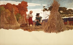 ピューリタンコーンハスカー、1941年 作： Newell Convers Wyeth