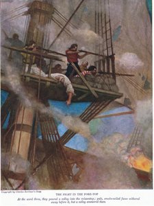 フォアトップのための戦い、1928 作： Newell Convers Wyeth